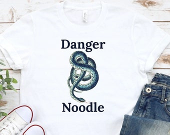 Danger Noodle Shirt, Snake T-shirt, Blue Snake Shirt, Snake Lover Shirt, Reptile Shirt, Funny Snake Shirt, Herpetology Tee, Nope Rope Shirt