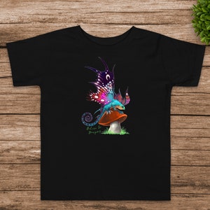 Believe in Dragons Youth Shirt, Dragon Kid t-shirt, Fantasy dragon t-shirt, Fantasy kid t-shirt, Dragon on mushroom tee, Dragon shirt