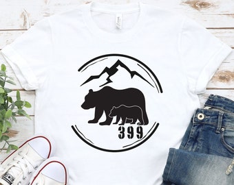 Teton 399 shirt, Wildlife, Outdoor shirt, Grizzly and cub, bear shirt, National Park vacation shirt, 399 and cubs, Nature shirt, Grand Teton