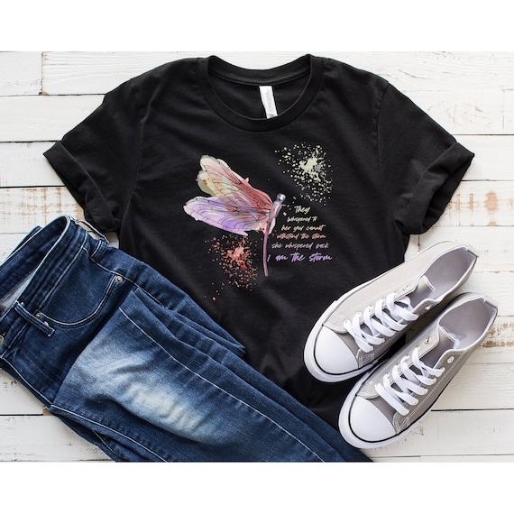 Dragonfly T-shirt, Inspirational women's shirt, Motivational tee, colorful dragonfly T-shirt, Withstand the storm Tee, watercolor dragonfly