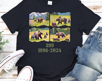 Teton 399 shirt, Wildlife, Outdoor shirt, Grizzly and cub, bear shirt, National Park vacation shirt, 399 and cubs, Nature shirt, Grand Teton