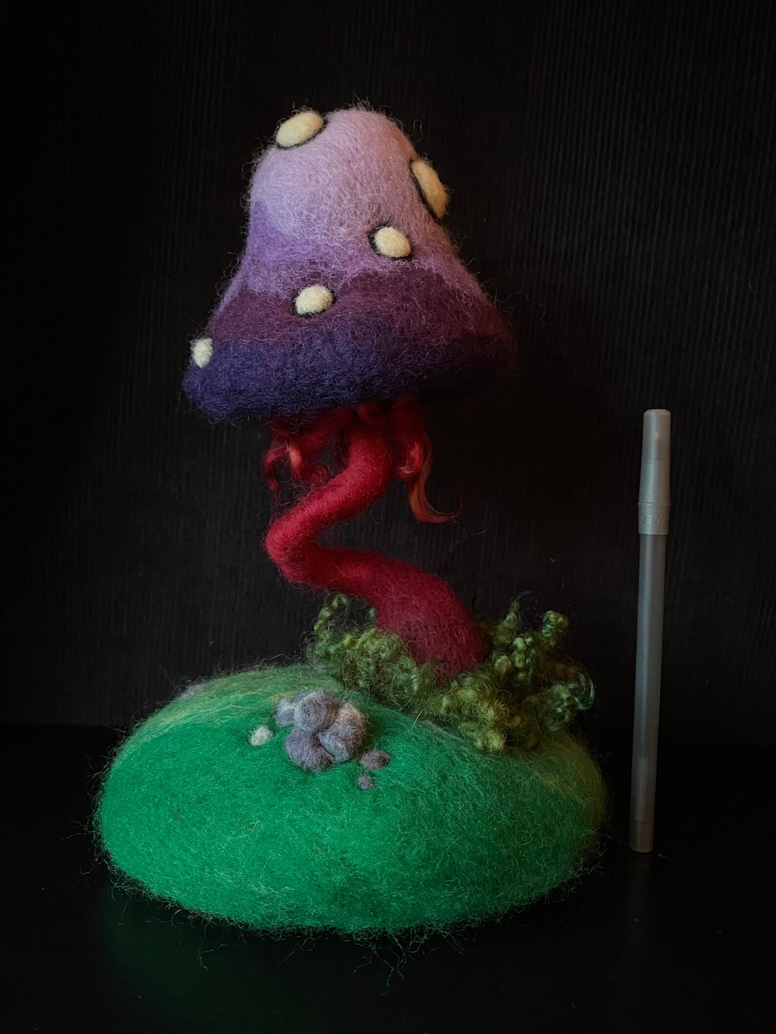 Needle Felted Mushroom Sculpture Etsy