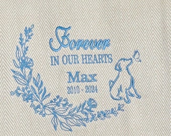 Personalized Pet Memorial Gift/ Custom Bereavement Gift for Dog / Personalized Sympathy Blanket/Dog Memorial Gift/Cat Memorial Present