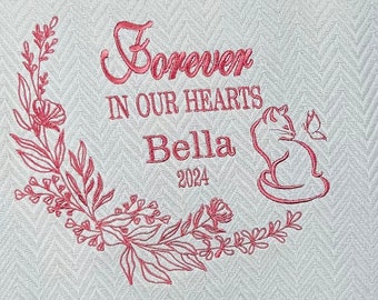 Personalized Cat Memorial Gift/Cat Sympathy Bereavement Gift /Personalized Sympathy Blanket/Dog Memorial Gift/Dog Loss Gift/Loss of Pet Gift