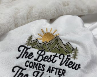 Custom Faux Fur Blanket: Encouragement Gift for Hard Times, Recovery, Surgery, Cancer Patients