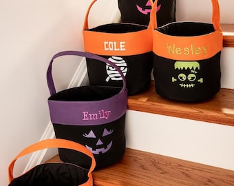 Personalized Trick or Treat Bag/ Personalized Kids Halloween Tote/ Personalized Bag for Halloween / Custom Trick or Treat Bag