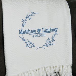 Personalized Family Blanket/Personalized Wedding Gift/Last Name Gift/ Housewarming Present/Engagement Gift/2nd Anniversary Present