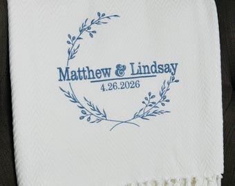 Personalized Family Blanket/Personalized Wedding Gift/Last Name Gift/ Housewarming Present/Engagement Gift/2nd Anniversary Present