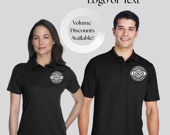 Custom Embroidered Performance Polos/ Business Logo Shirt/ Company Uniform /Personalized Staff Uniform/ Embroidered Moisture-Wicking Shirt