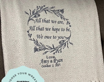 Wedding Gift for Parents/Parents Wedding Gift/Personalized Blanket for bride or groom's parents/Parent thank you gift