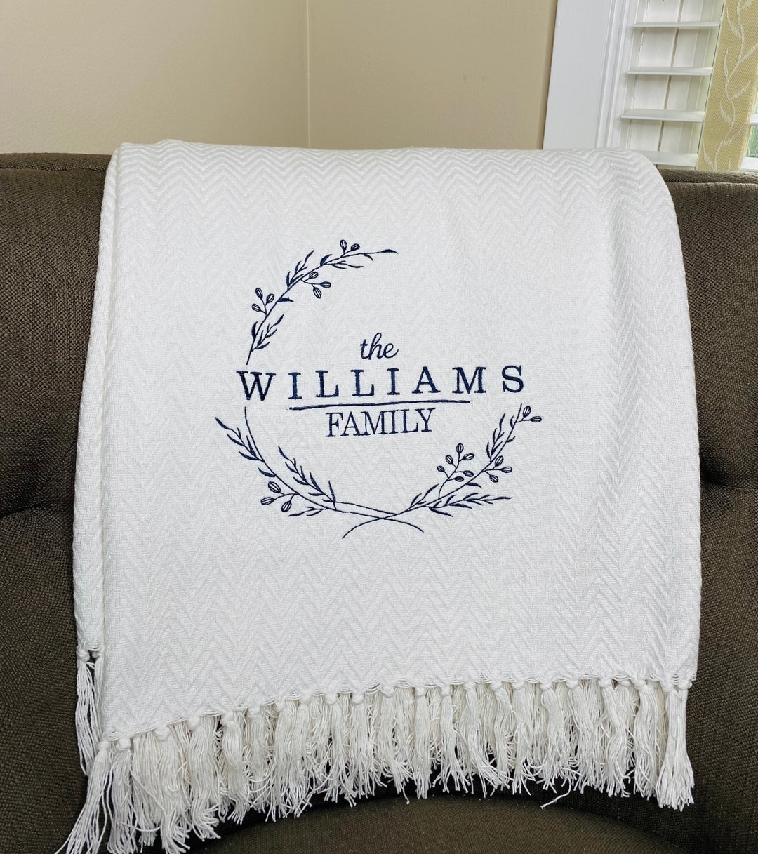 Personalized Family Blanket/personalized Wedding Gift/last Name Gift/ Housewarming Present