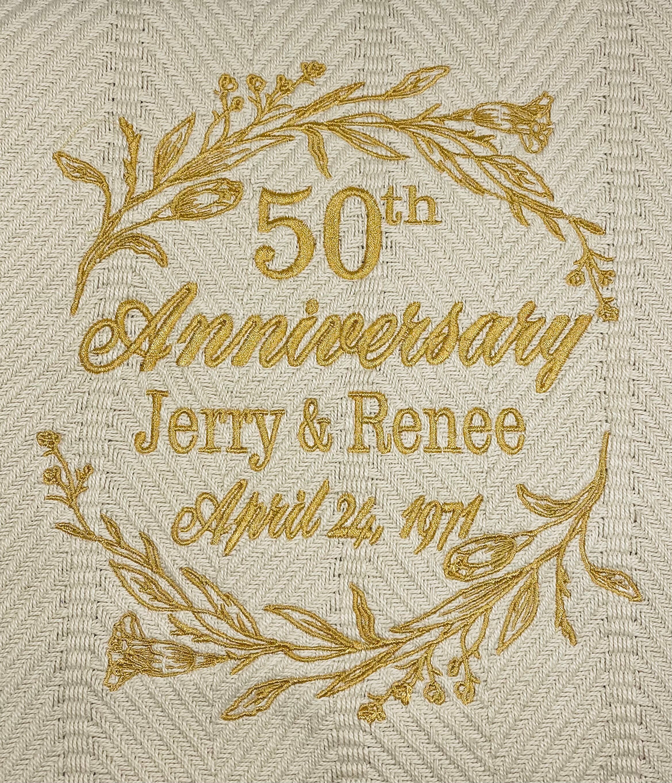 50th Wedding Anniversary Throw Blanket/ Personalized 50th Etsy