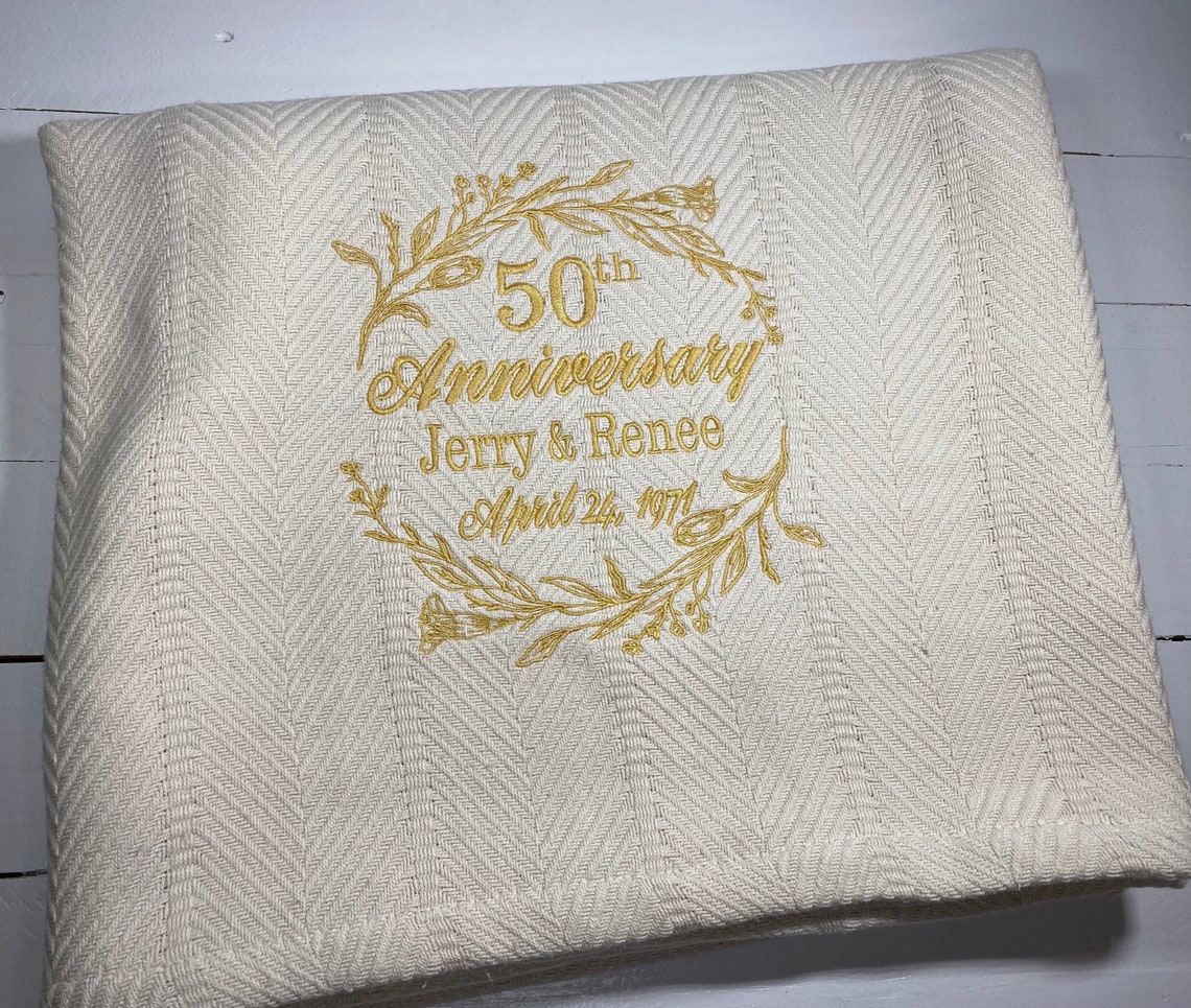 50th Wedding Anniversary Throw Blanket/ Personalized 50th Etsy