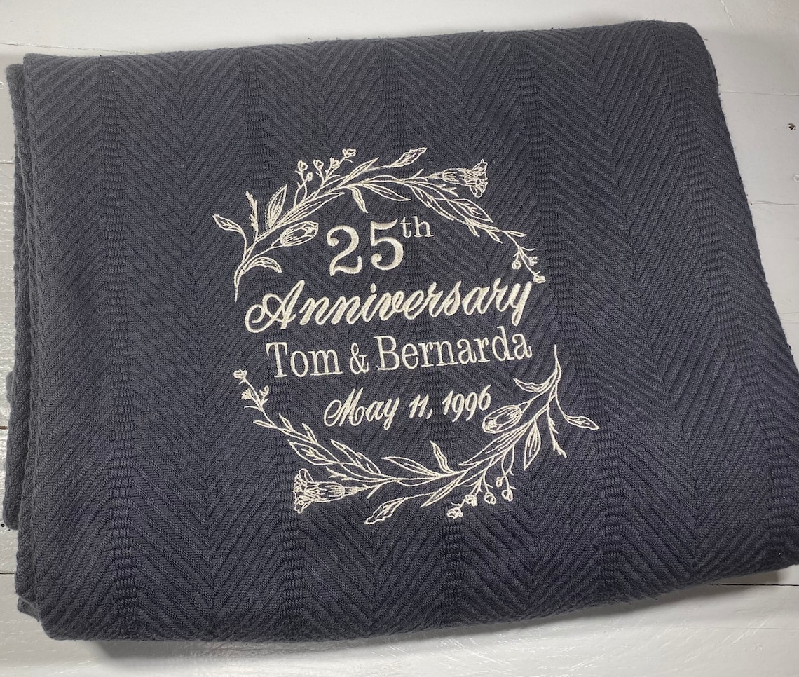 25th Wedding Anniversary Throw Blanket/ Personalized 25th Etsy New Zealand