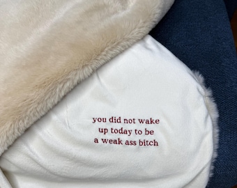 Custom Encouragement Faux Fur Blanket / Get Well Gift / Sympathy Gift/ Cancer Patients / Motivational / Gift for Hard Times/ Surgery Gift