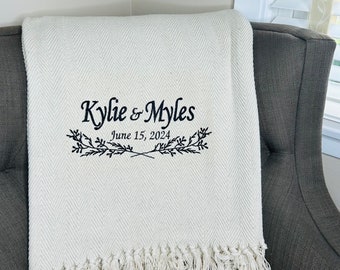 Personalized Blanket/Anniversary Gift/Same Sex Couple Gift/Personalized Wedding Present/Engagement Gift/2nd Anniversary/LGBTQ+