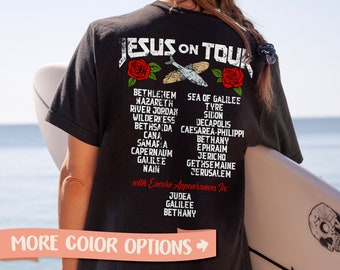 Jesus On Tour T-Shirt • Distressed Retro Christian Tee