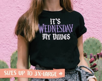Wednesday My Dudes Shirt, Cute Goth Halloween Costume Shirt