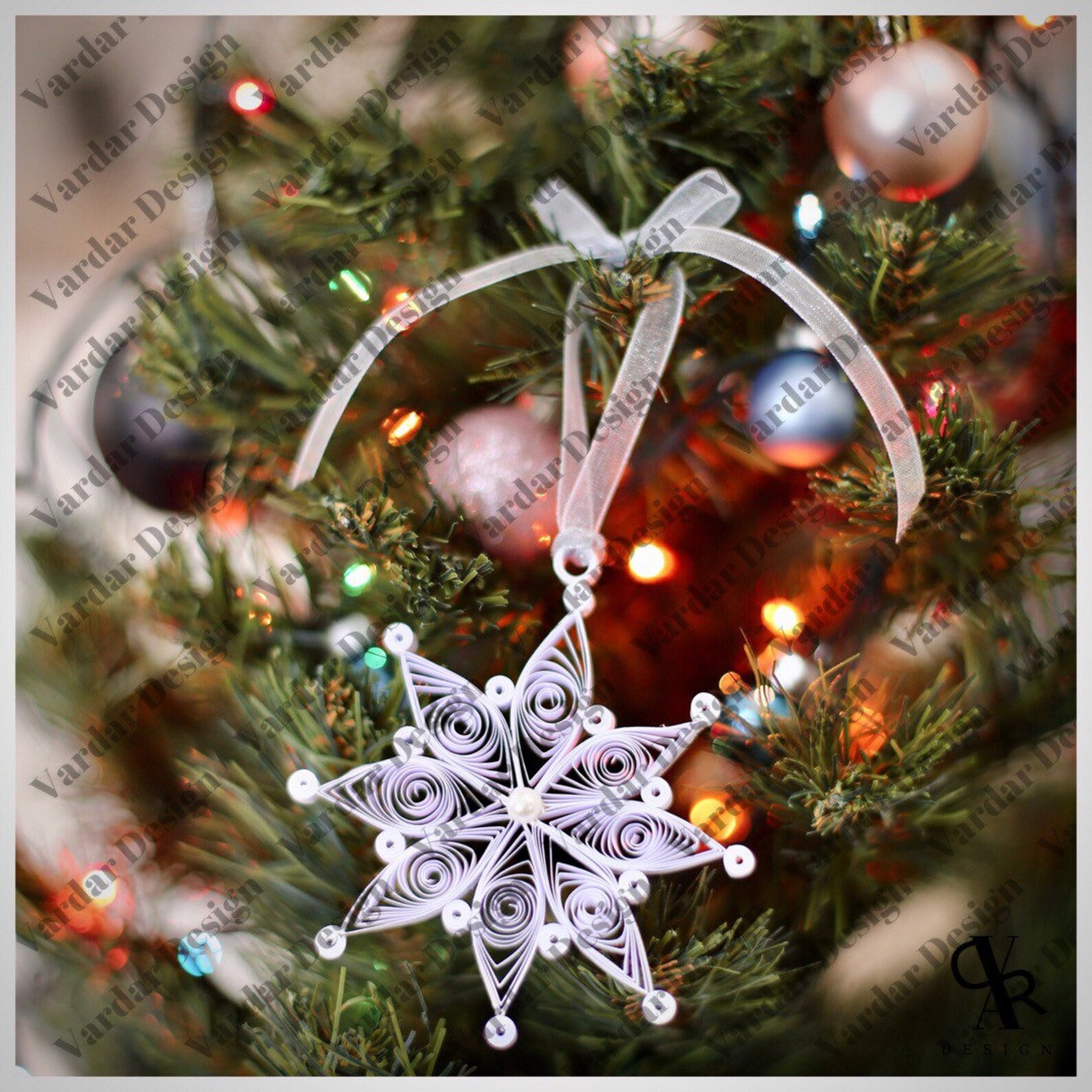Kerstboom Quilling Ornament VD003 Etsy