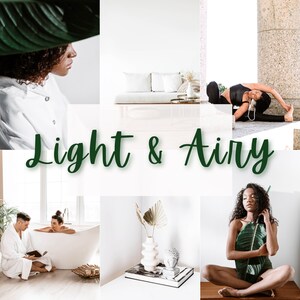 4 Mobile Lightroom Presets, Light and Airy, Instagram filter, blogger, influencer, DNG, bright and white