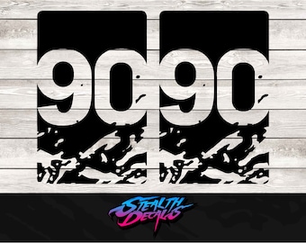 2 pegatinas para las alas del Land Rover Defender 90.