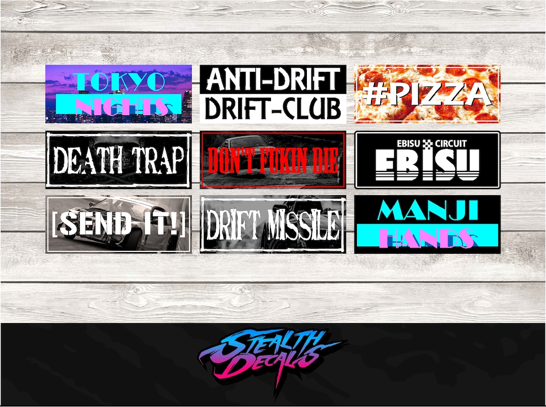 Drift Slap Sticker Set V3 - Etsy