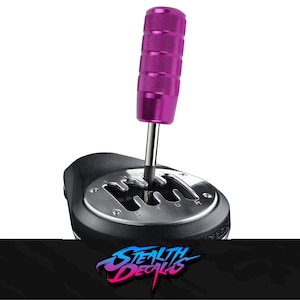 Weighted Gear Shifter knob and adapter Non-slip PURPLE to fit Thrustmaster TH8A Sim Racing Drifting