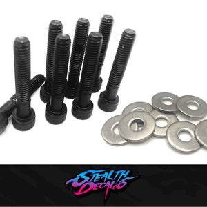 Pedal and Steering Wheel Socket Cap Mounting Bolts and Washers x8 (LONG) Fits Logitech G923/G29/G920 Mod Sim Racing Drifting