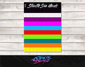 Sim Racing Wheel Stickers: 8mm Button Decals, 100-Piece Set