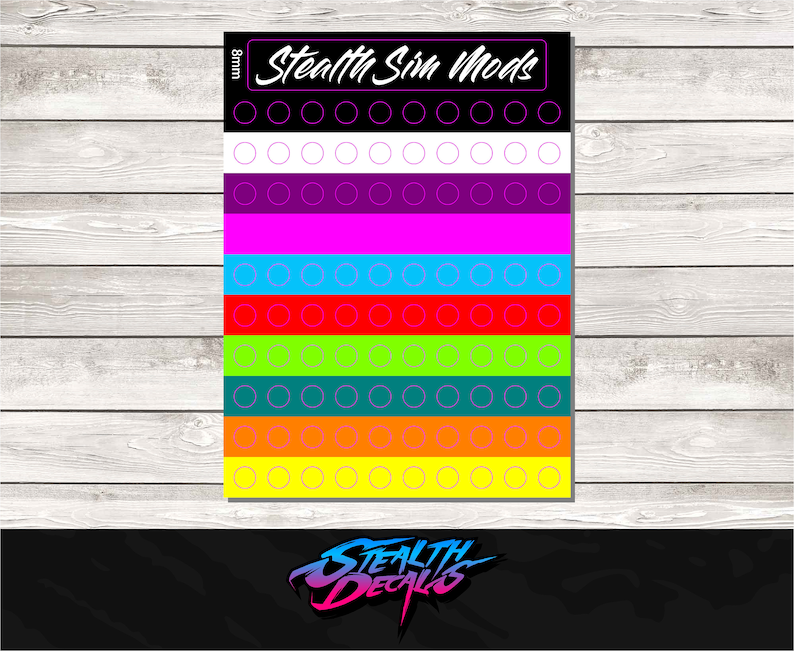 8mm Round Stickers to Fit Fanatec and Other Sim Racing - Etsy