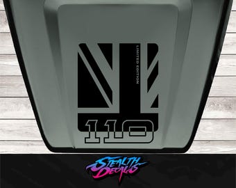 Adhesivo para el capó del Land Rover Defender 110 Union.