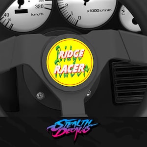 Adesivo centrale per volante Ridge Racer con cupola, adatto per Arcade 1up Cabinet