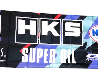 Bandera de drift Nobori para taller mecánico, 60 x 180 cm, JDM HKS Super Oil, Silvia Skyline