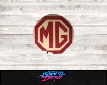 Pegatina para pomo de palanca de cambios con el logotipo de MG - Patrón de cambio de resina abovedado, 14 mm