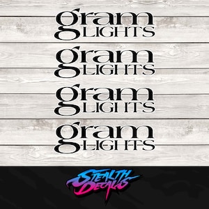 Gram Lights Volk racing Rays decals Stickers x4