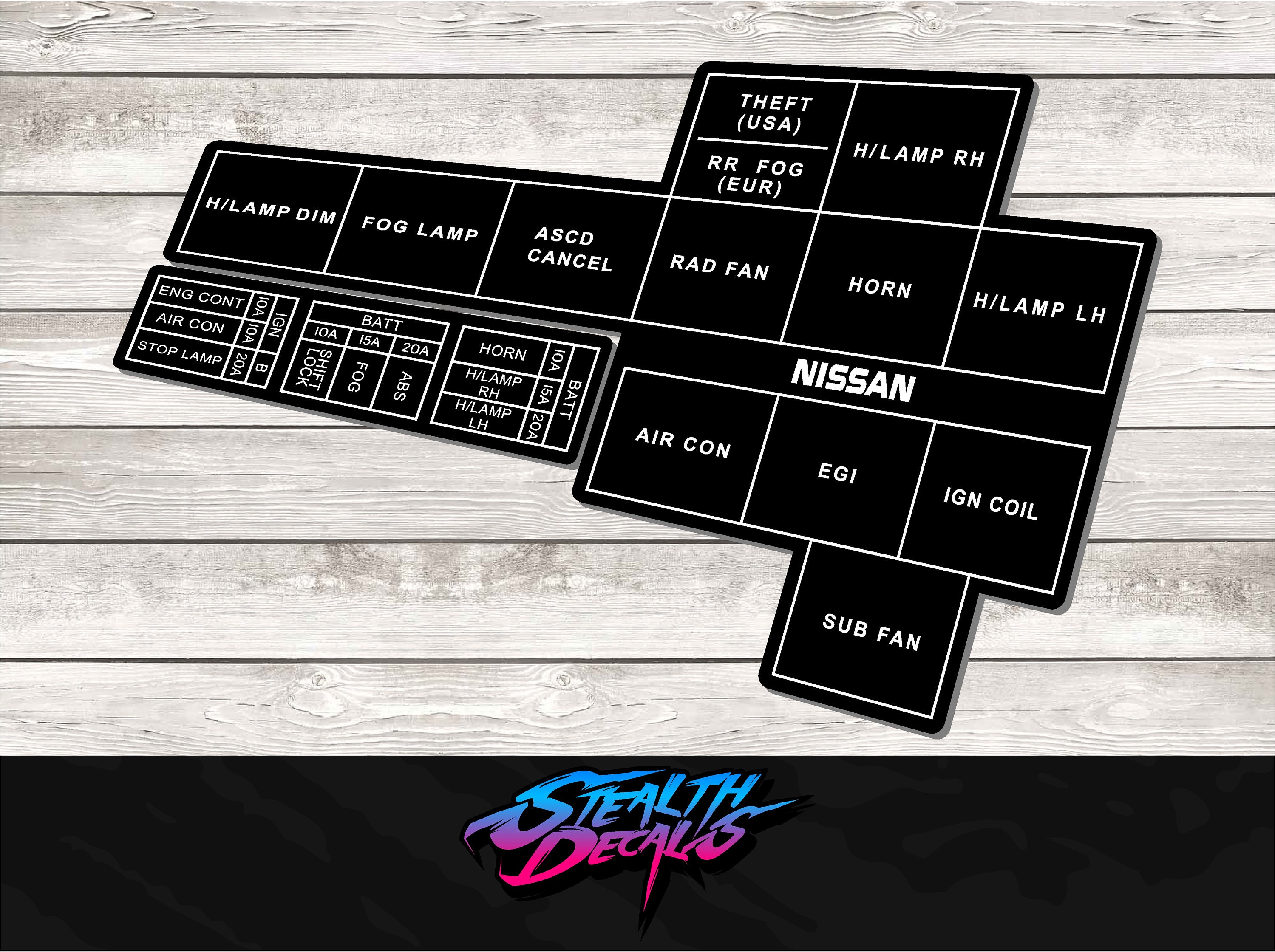 Fusakoページ 300ZX Fairlady Z Fuse Box Cover Sticker Set - Etsy