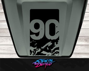 Adhesivo para el capó del Land Rover Defender 90.