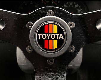 Toyota classic Hornpush Sticker 40mm Domed
