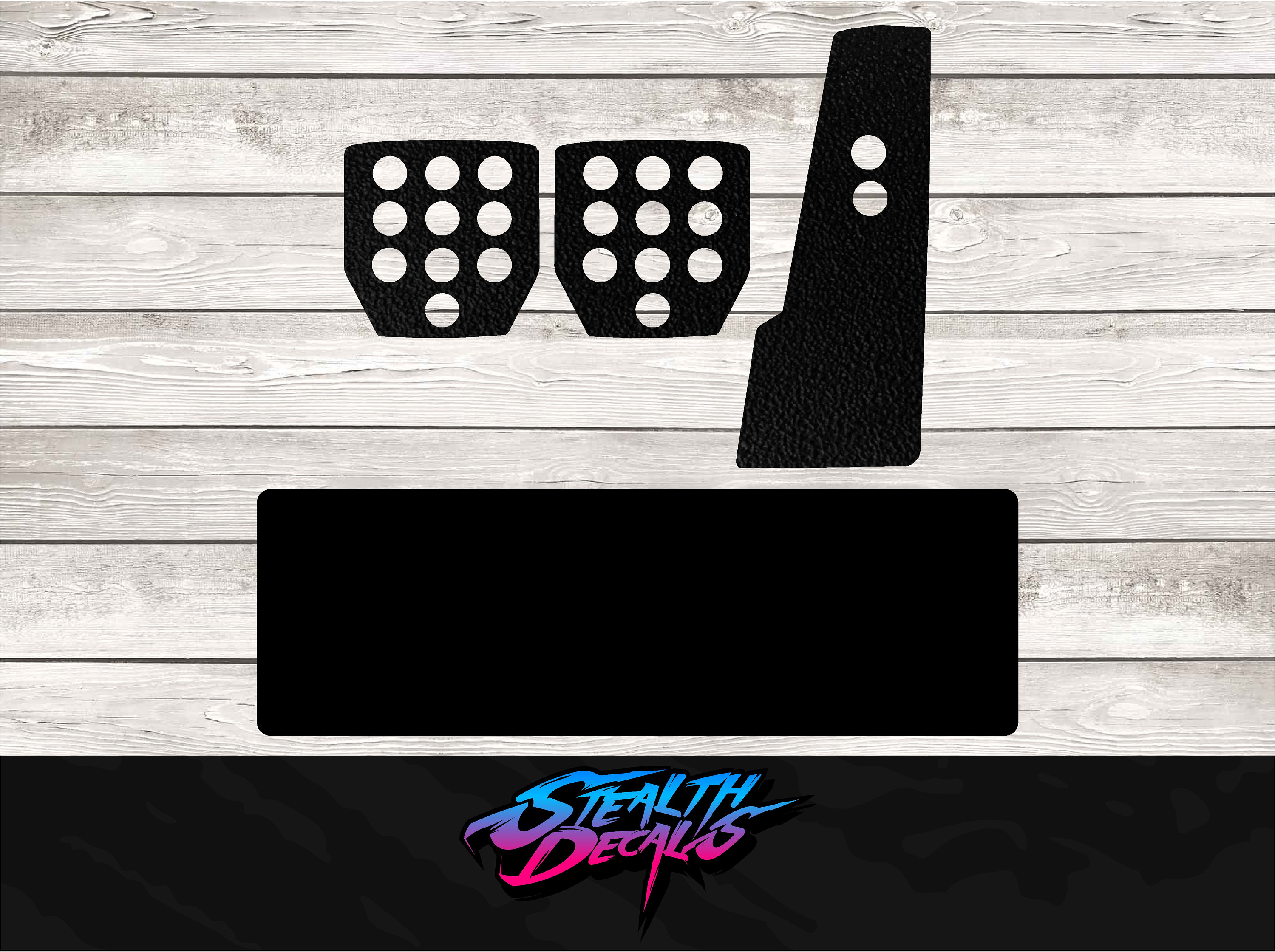 Fanatec V1 V2 V3 Clubsport Pedal Plate and Heel plate Grip Mod Decals anti slip upgrade