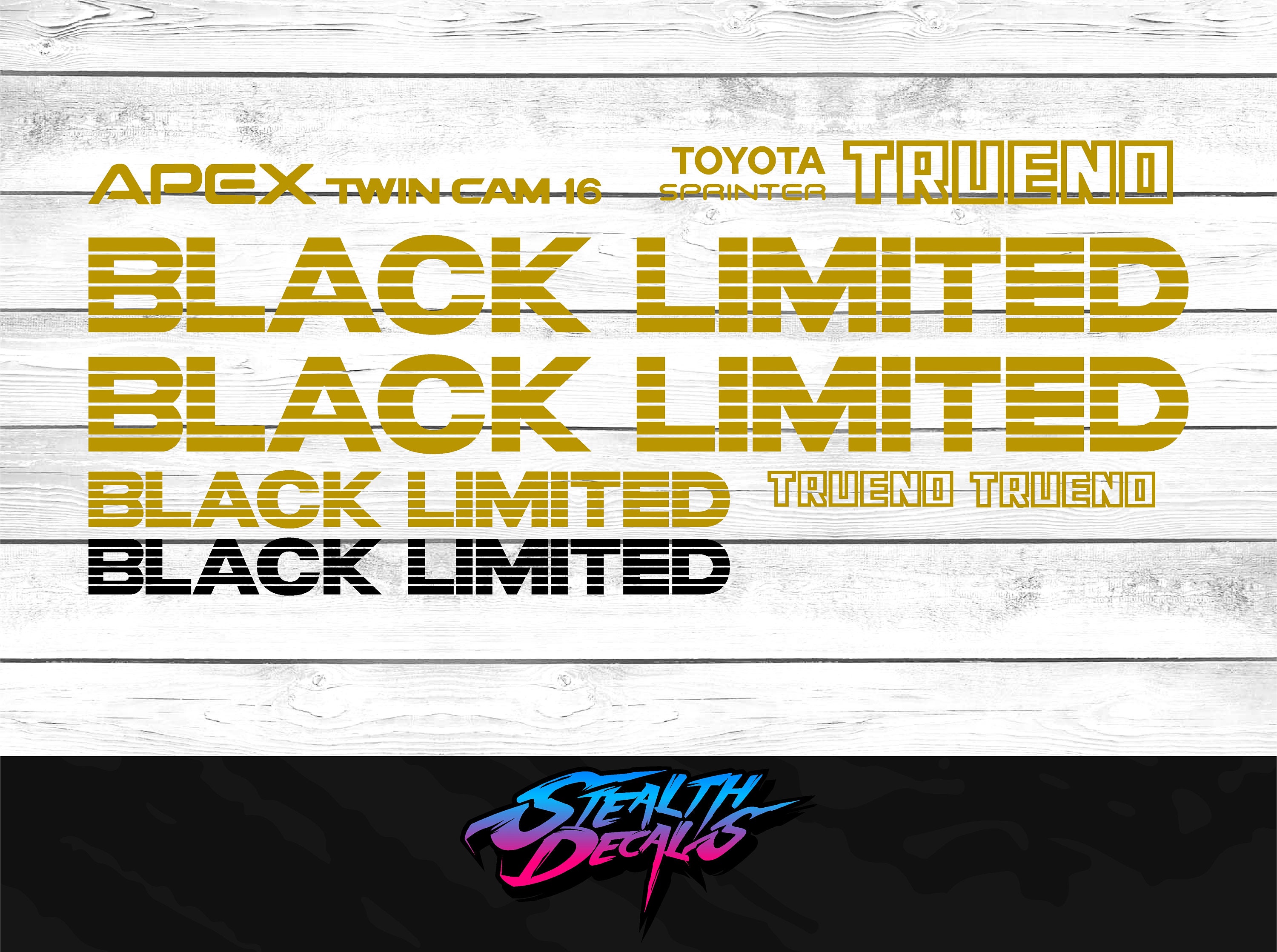 AE86 Trueno BLACK LIMITED Full Decal Kit - Etsy