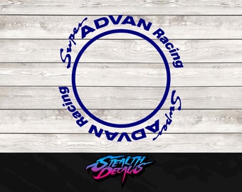 Adhesivos para el centro de las llantas de carreras SUPER ADVAN (Juego de 4)