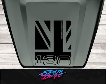 Adhesivo para el capó del Land Rover Defender 130 Union.