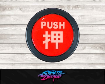 Pulsante clacson giapponese PUSH JDM per volante aftermarket