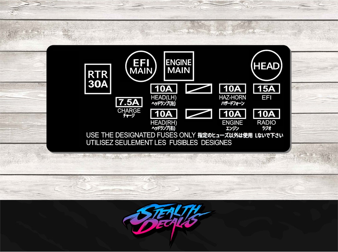 AE86 Fuse Box Cover Sticker Etsy