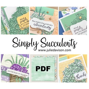 Simply Succulents Cards Tutorials - PDF ONLY