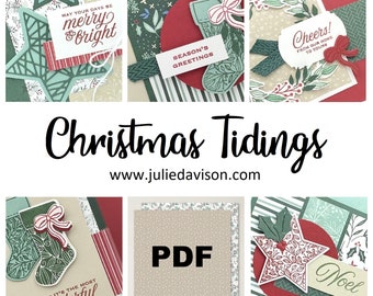 Christmas Tidings & Trimmings Cards Tutorials - PDF ONLY