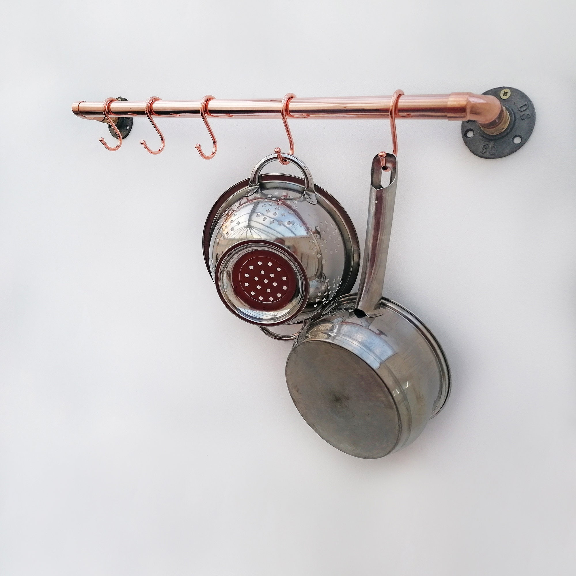 Copper hanging rail kitchen pots hanger utensils hanger Etsy