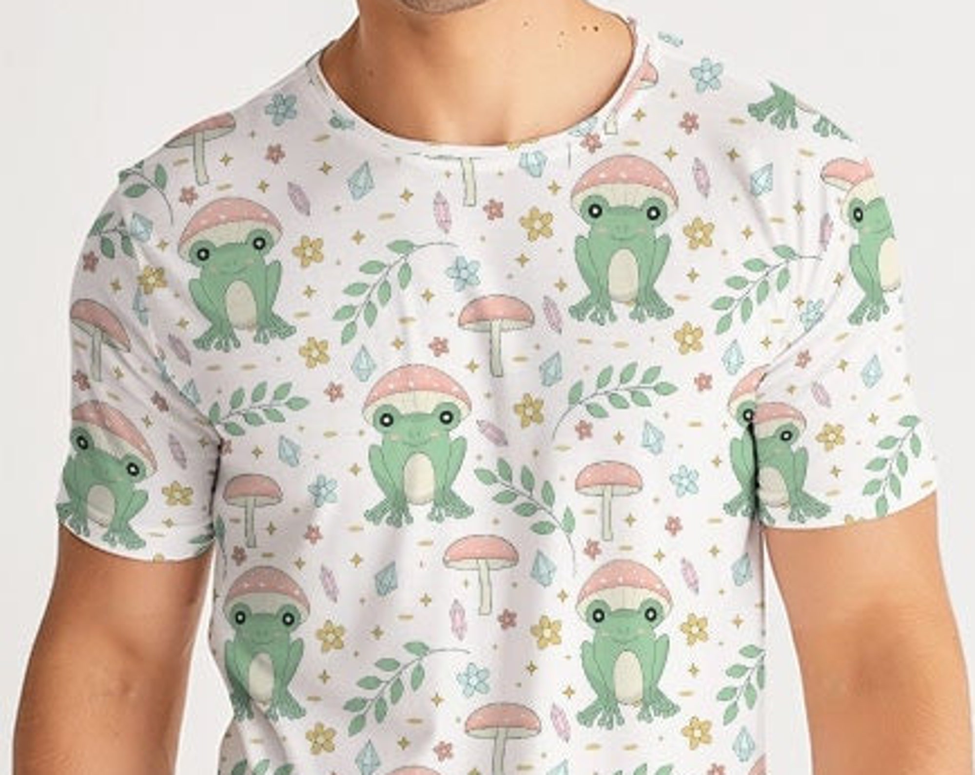 Discover Boho Mushroom Froggy 3D T Shirt