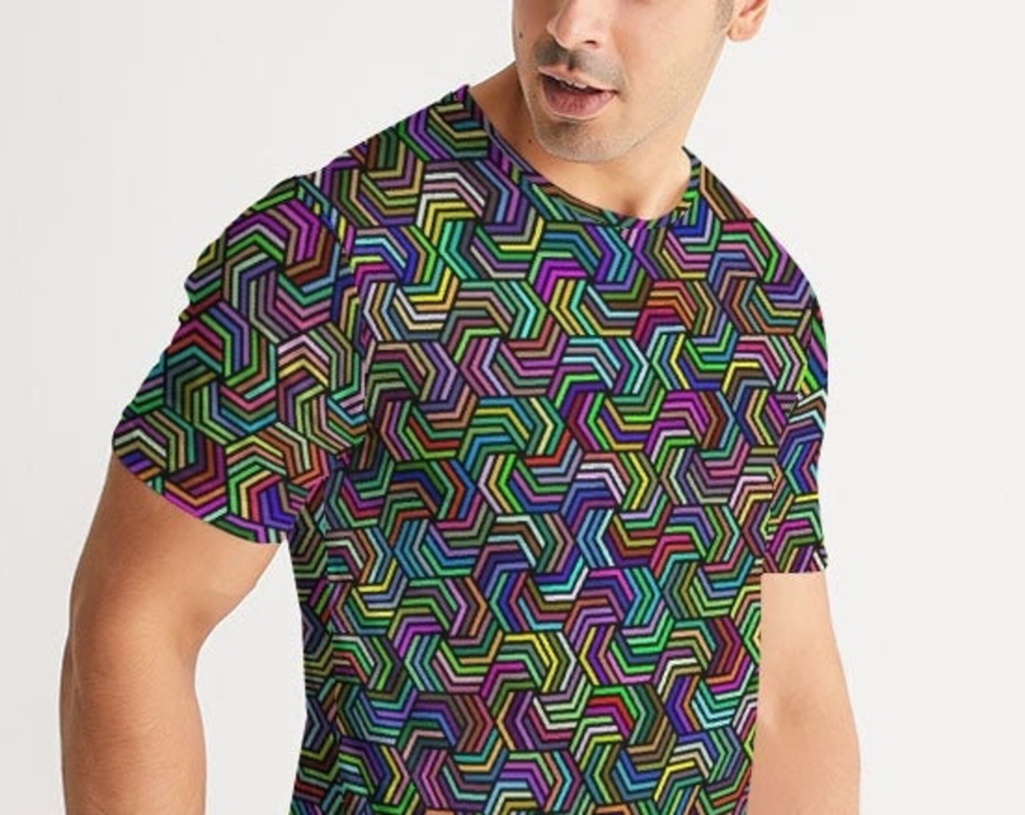 Discover Trippy Isometric 3D T Shirt