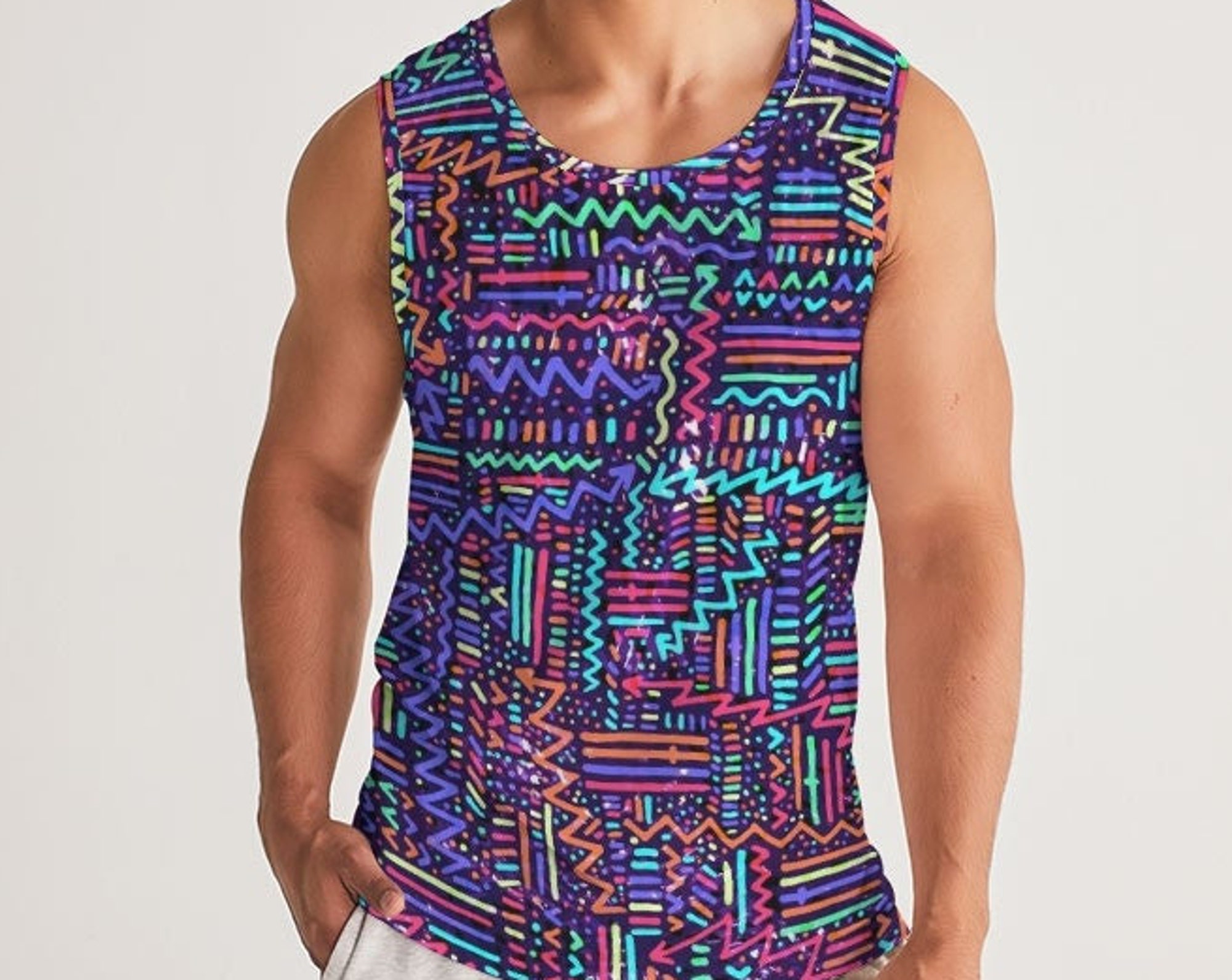 Discover Cyber Trip Psychedelia 3D Tank Top
